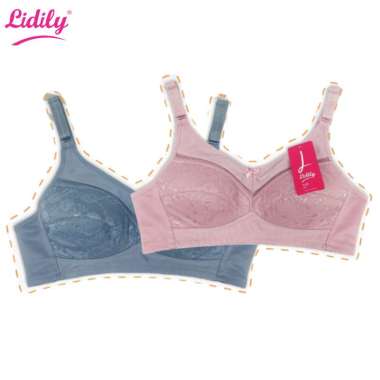 Lidily - Bra Full Cup Daily Tanpa Kawat / Bra Mama Besar / Underwear Wanita L071 Minimizer 40