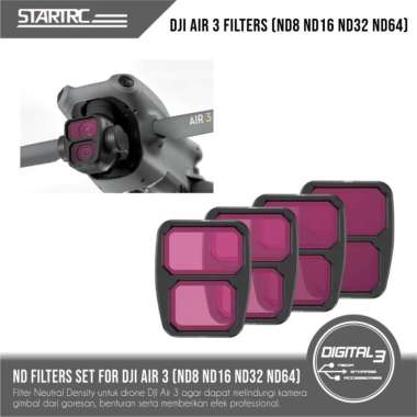 STARTRC ND FILTERS SET FOR DJI AIR 3 DRONE ( ND8 ND16 ND32 ND64 )
