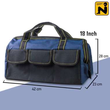 Taffware Tas Perkakas Storage Tool Bag Waterproof Wear Resistant 13 Inch 16 Inch 18 Icnh 21 Inch Blu