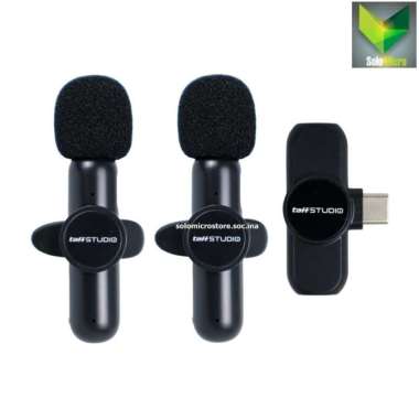 TaffSTUDIO Mikrofon Microphone Wireless Lavalier Mic USB Type C