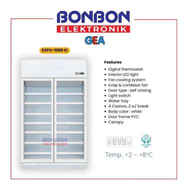 GEA Showcase Display Cooler 2 Pintu EXPO-1000IC / EXPO1000IC 1000 L
