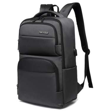 Navy Club Tas Ransel Laptop FGAJ - Backpack Daypack Up to 14 Inch Tas Pria Wanita Grey