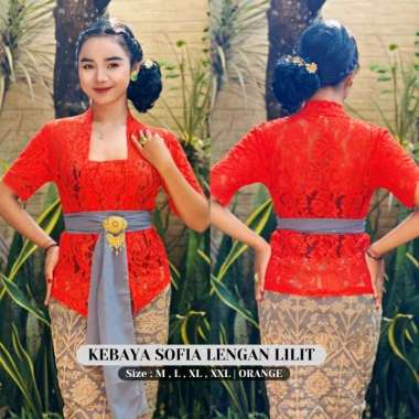 ATASAN KEBAYA SOFIA LILIT LENGAN PENDEK L blue ocean