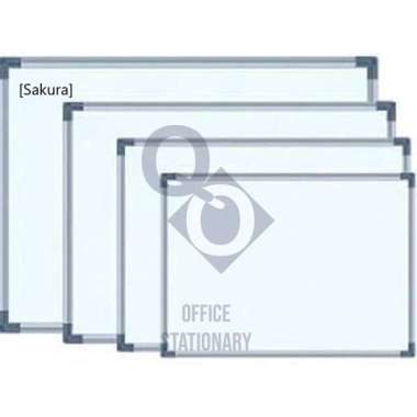 Papan Tulis Whiteboard Sakura 60 x 90 - White Board Magnet Gantung