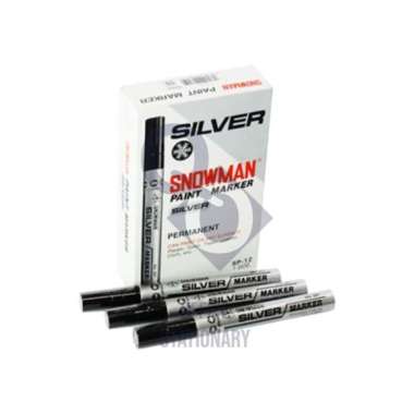 spidol snowman white paint marker silver Kecil