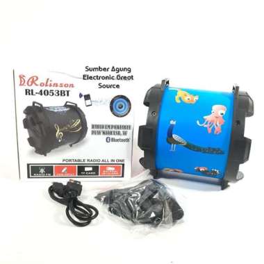 Pemutar Musik RL4053BT Rolinson Bluetooth Radio USB TF Cas Portable