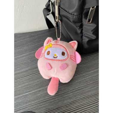 Gantungan Kunci Animals Sanrio Cat Series Kuromi Melody Cinnamoroll Plush Dolls MELODY