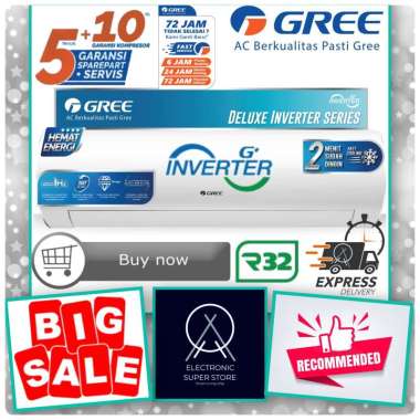 AC GREE GWC-24F5S GWC24F5S 24F5S INVERTER LOW WATT 2.5 PK TURBO COOLING LOW WATT AC GREE 2.5PK