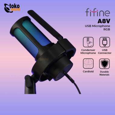 FIFINE AMPLIGAME A8 A8V CONDENSER USB MIC WITH CONTROLLABLE RGB