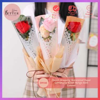 Better Home - Wrapping Plastik Mini Bucket Bunga Packaging Bag Flower EMYDF White