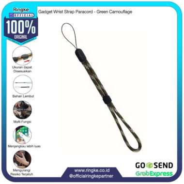 Ringke Gadget Wrist Strap Green Camo Gantungan HP USB Kamera