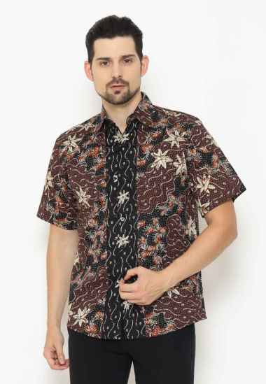 Adikusuma Hem Slim Fit Tebar Melati 502B141042 - Cokelat Tua S