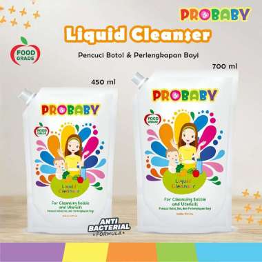 Probaby Liquid Cleanser 700ml 450ml Sabun Pencuci Botol, Dot Dan Perlengkapan Bayi 700ml