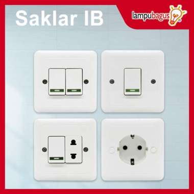 Saklar Lampu Inbow / Saklar Seri Engkel Stop Kontak / Saklar Inbow Series Warna Putih Stop Kontak