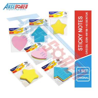 Aksesoren Memo Stick Greebel / Memo Kertas Sticker / Penanda Buku / Bacaan / Pembatas Kertas Rainbow