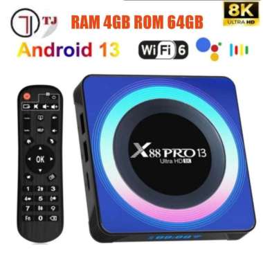 Tjbox Android Tv Box X88 Pro 13 4GB/64GB RK3528 Quad-Core Cortex-A53
