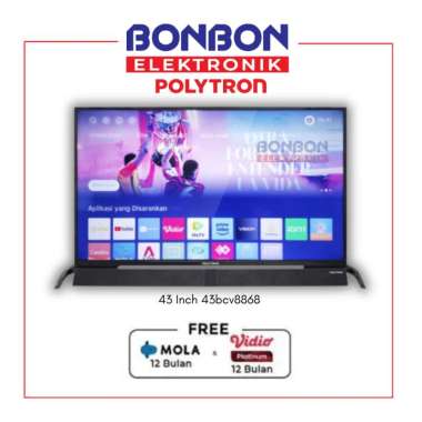 POLYTRON LED TV 43 Inch SMART TV PLD 43BCV8868 / 43-BCV8868