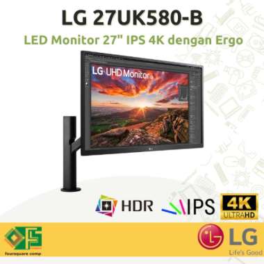 LG 27UK580 LED Monitor 27 Inch IPS 4K Dengan Ergo Resmi