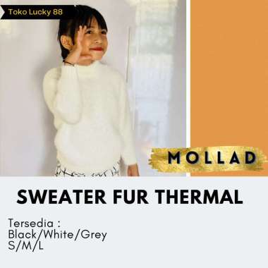Verish Sweater Fur Kids Baju Bulu Musim Dingin anak hangat thermal snow salju White M