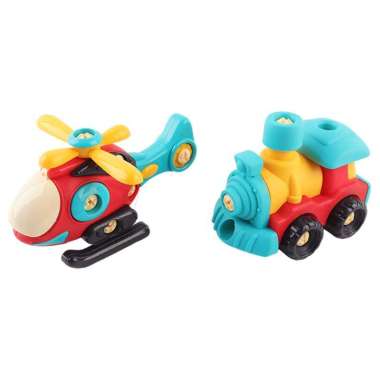 Okiedog Twin Pack DIY Transport (Train and Helicopter) - Mainan Anak, Mainan Mobil Anak, Mainan Truc