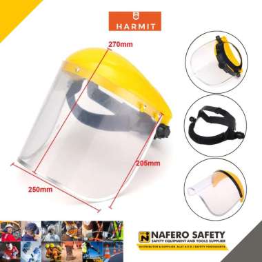Face Shield Harmit Pelindung Wajah Gerinda Lapis Alumunium white