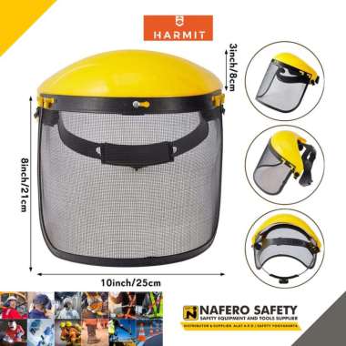 Face Shield Harmit Pelindung Wajah Gerinda Lapis Alumunium black
