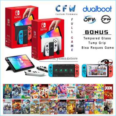 NINTENDO SWITCH OLED FULL GAME CFW WHITE 128GB