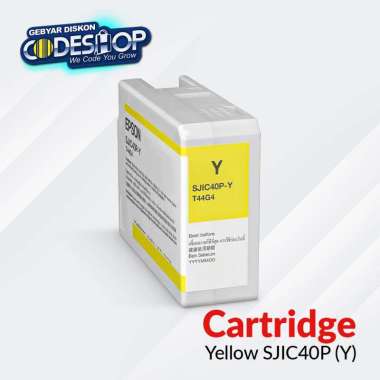 Epson Yellow SJIC40P-Y SJIC40 Ink Cartridge Tinta Printer ColorWorks C6050 C6550