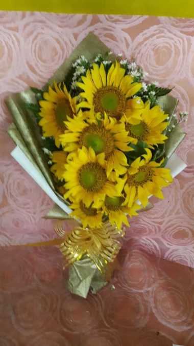 Buket bunga matahari | bucket bunga | Hand bouquet | buket wisuda