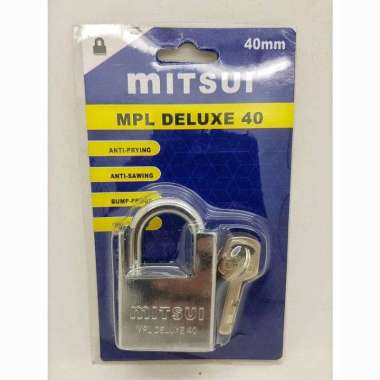 Gembok 40mm MITSUI MPL DELUXE 40 / Gembok Mitsui 40mm Bahan Baja / Gembok Rumah / Gembok Pagar
