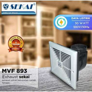 Exhaust Fan 8 inci 20cm Sekai MVF 893 / Kipas Angin Hisap Sekai 8" MVF893 Kipas Angin Hexos