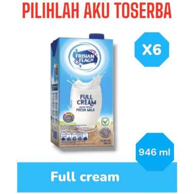 Susu Frisian Flag FULL CREAM 1 LITER - ( ISI 6 PCS )