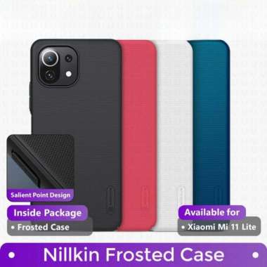 NILLKIN - Hard Case Frosted untuk Xiaomi Mi 11 Lite / Mi11 Lite HITAM