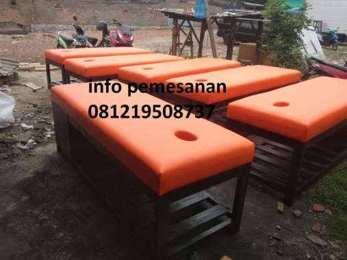 BED MASAGE/BED TERAPIS/BED FACIAL MATRAS OREN RANGKA KAYU JATI!