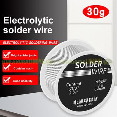 Kawat Solder Las Timah Solder 0.8mm Soldering Tin Lead 0,8 mm Roll