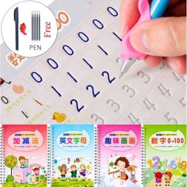 Buku Belajar Menulis Anak Practice writing book Copy Book Magic Book 3D Anak TK BUKU PULPEN SAJA