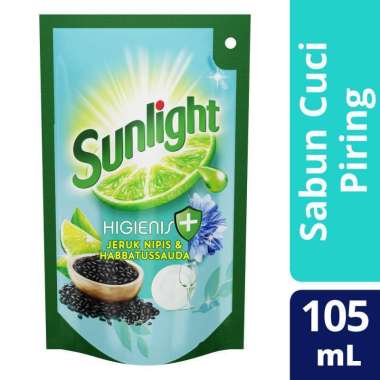 Promo Harga SUNLIGHT Pencuci Piring Higienis Plus With Habbatussauda 105 ml - Blibli
