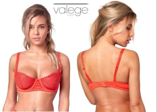 Bra Valege Orange With Stripe Front 32B
