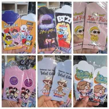 AMPLOP LEBARAN MOTIF BTS BT21 MEDIUM 1 PACK ISI 10 AMPLOP
