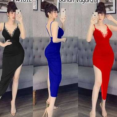 1812 Maxi Dress/Dress Pesta/Dress Sexy/Dress Vaganza/Dress Party Biru