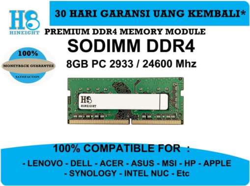 8GB RAM SODIMM DDR4 2933 / 24600 Mhz - Hineight ( H8 ) Multivariasi Multicolor