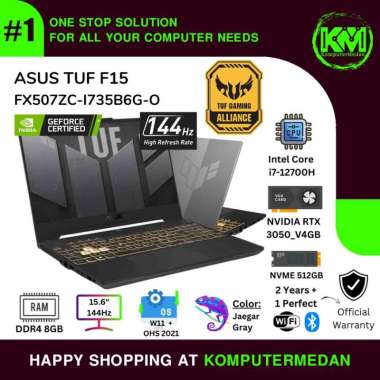 Laptop ASUS Gaming TUF F15 FX507ZC-I735B6G-O i7-12700H RTX 3050 Grey LAPTOP