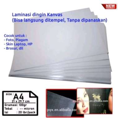 Plastik Laminasi Kanvas A4 20Lembar
