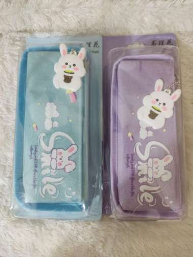 Tempat Pensil Fancy Kain Resleting Bunny 6658