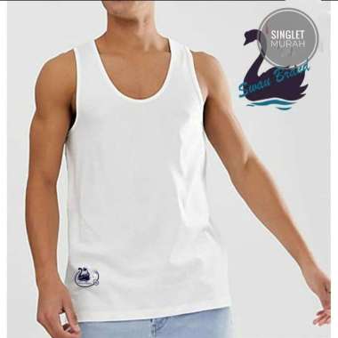 KAOS SINGLET PRIA SWAN BRAND MURAH 34 36 38 40 42 | Singlet Cowo 42 Putih