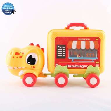 Okiedog Magical Dino Truck Hamburger - Mainan playhouse anak Dino Truck