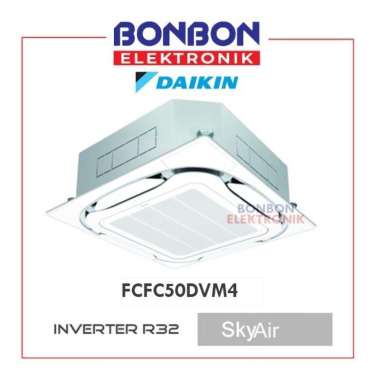 Daikin AC Cassette Ceilling Inverter 2PK FCFC50DVM4 / FCFC50DVL WL