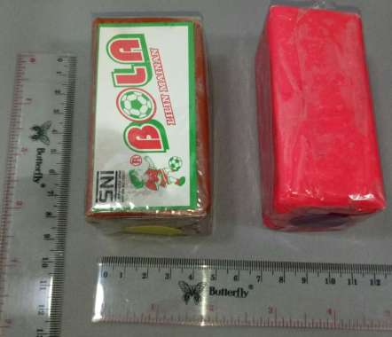 Plastisin Lilin Mainan Doh Dough Sedang Merah Orange Kuning Biru Coklat Hijau Pink Cap Bola Orange