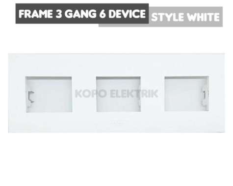 Panasonic Frame 3 Gang 6 Device Style White