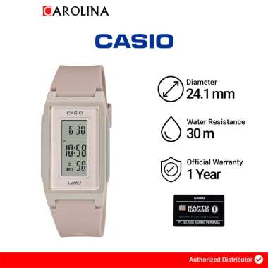 Jam Tangan Wanita Casio General LF-10WH-4D Digital Dial Nude Pink Resin Band